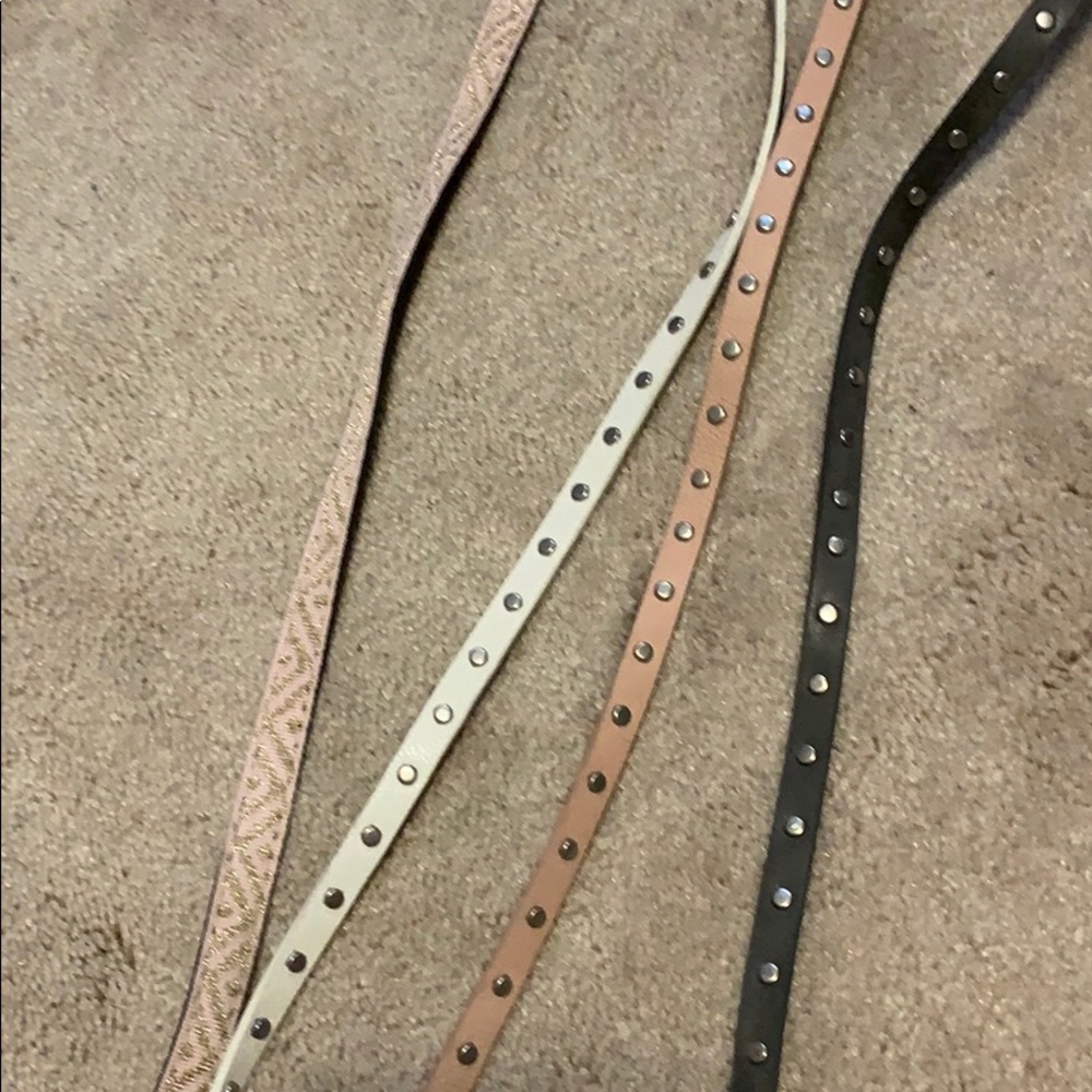 Group of 4 thin belts